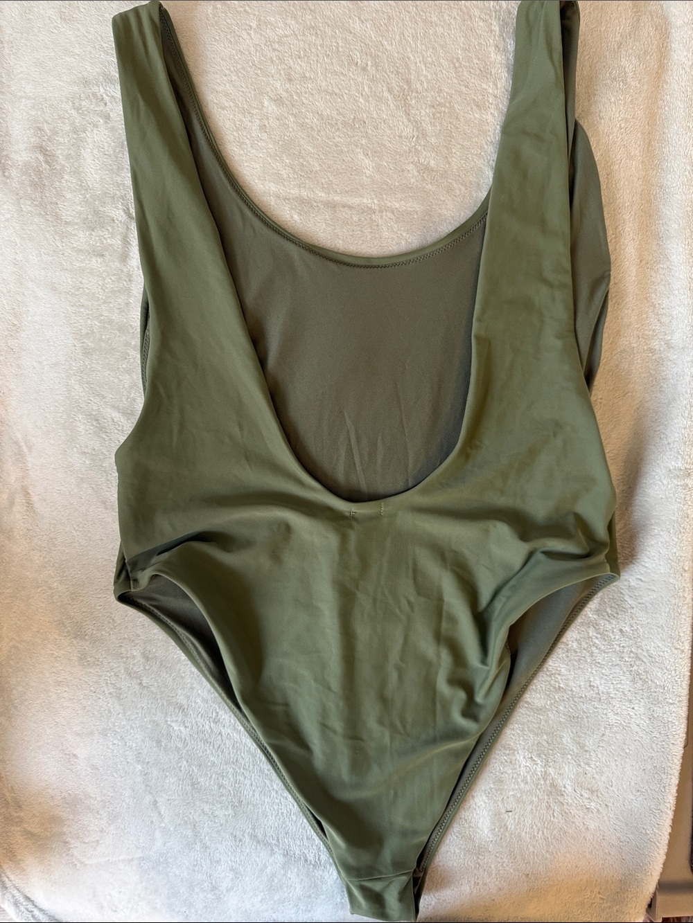 AERIE Olive Green One-Piece Swimsuit - Picture 2 of 3